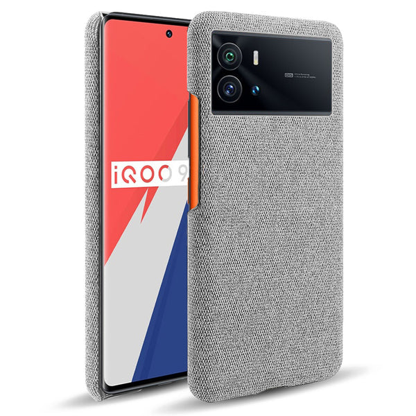 For vivo iQOO 9 Pro Cloth Coated Hard PC Anti-drop Cell Phone Protective Case Back Cover