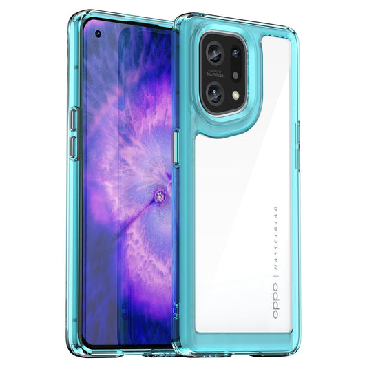 TPU + Acrylic Hybrid Case for Oppo Find X5, Independent Buttons Shockproof Protective Phone Cover