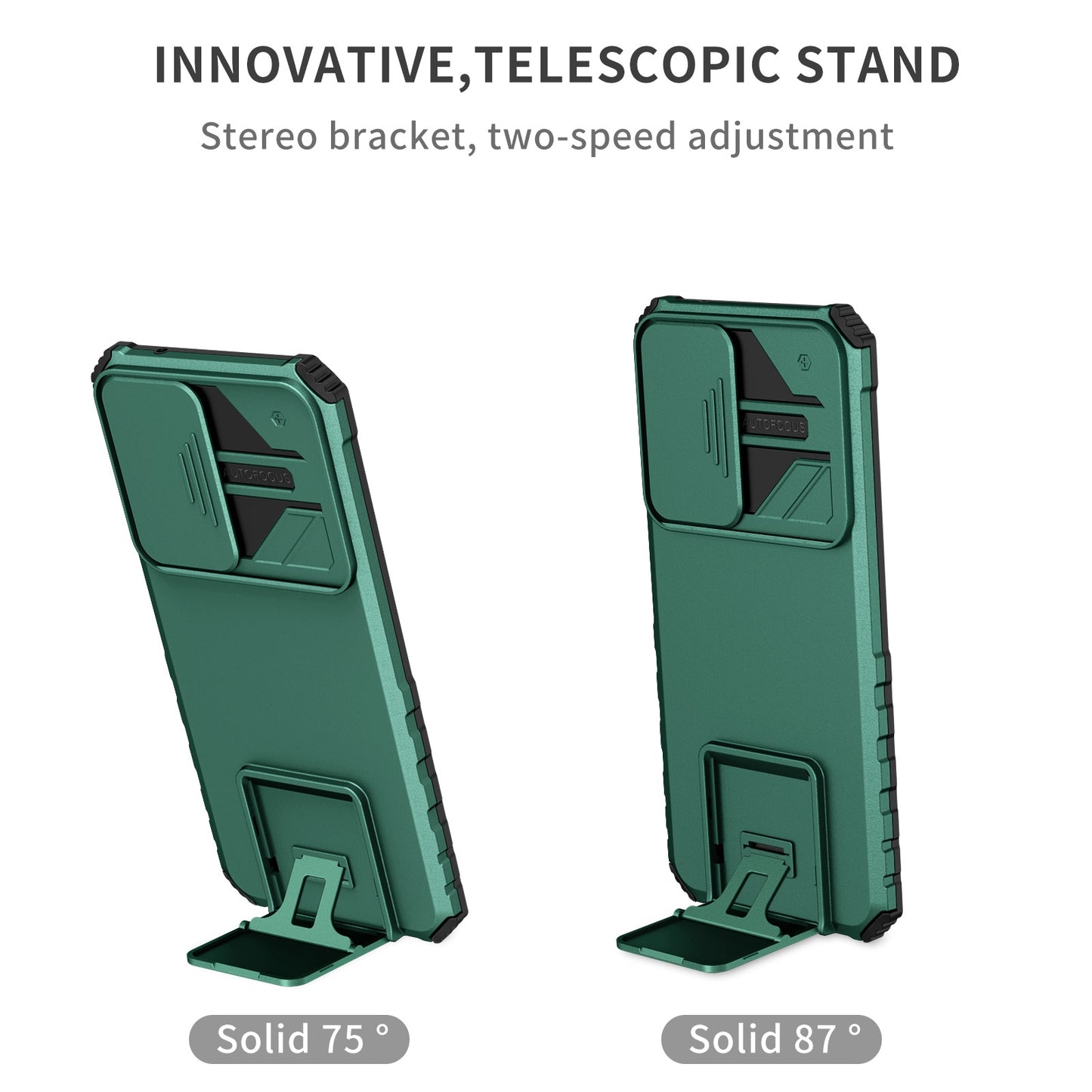 Protective Phone Case for vivo V23e 5G/S10e 5G Kickstand PC + TPU Cover with Sliding Camera Protection