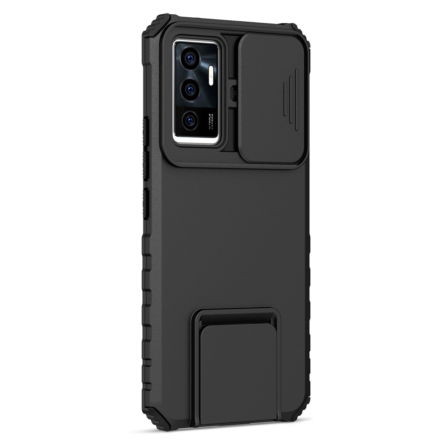 Protective Phone Case for vivo V23e 5G/S10e 5G Kickstand PC + TPU Cover with Sliding Camera Protection