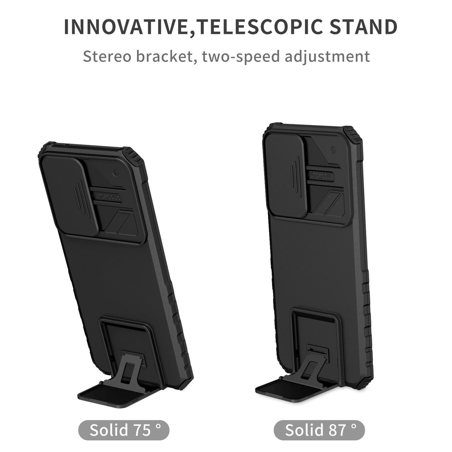 Protective Phone Case for vivo V23e 5G/S10e 5G Kickstand PC + TPU Cover with Sliding Camera Protection