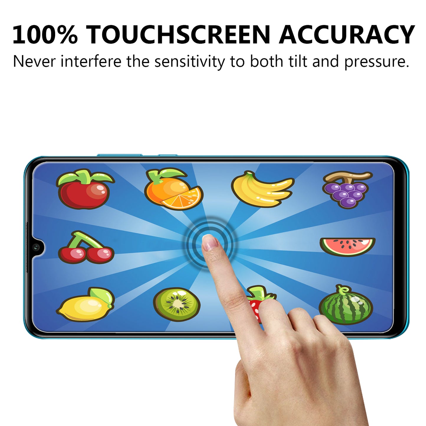 2.5D 9H Arc Edge Fingerprint Proof Full Screen Tempered Glass Protector for Huawei P30 Lite / nova 4e