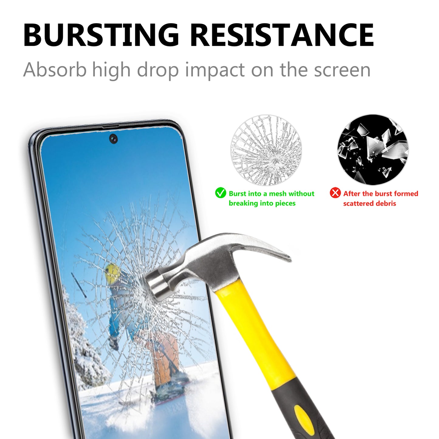 2.5D 9H Arc Edge Full Screen Tempered Glass Guard for Samsung Galaxy A71