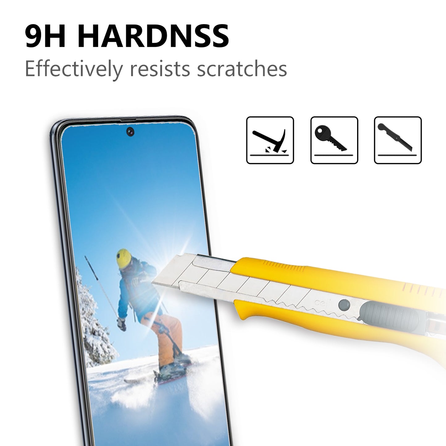 2.5D 9H Arc Edge Full Screen Tempered Glass Guard for Samsung Galaxy A71