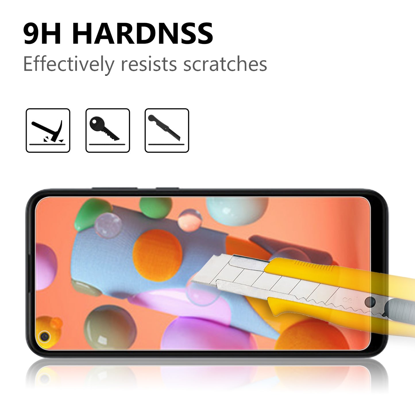 2.5D 9H Arc Edge Ultra Clear Tempered Glass Screen Protector Film for Samsung Galaxy A11/M11