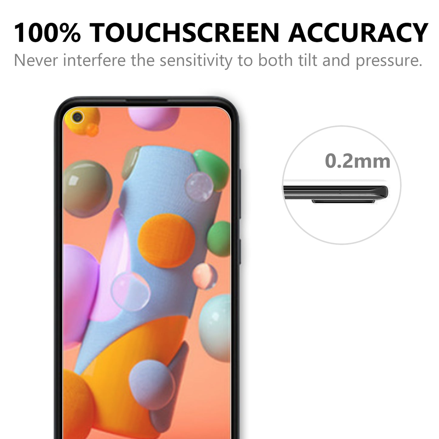 2.5D 9H Arc Edge Ultra Clear Tempered Glass Screen Protector Film for Samsung Galaxy A11/M11