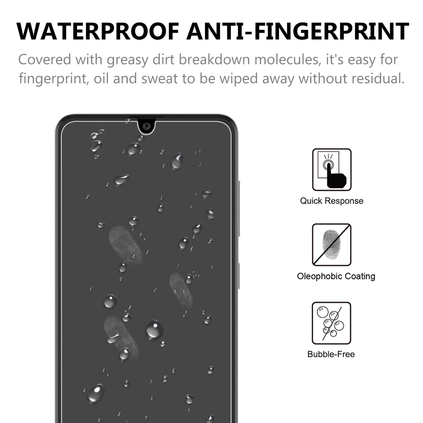 2.5D 9H Arc Edge Full Screen Tempered Glass Guard for Samsung Galaxy A41 (Global Version)
