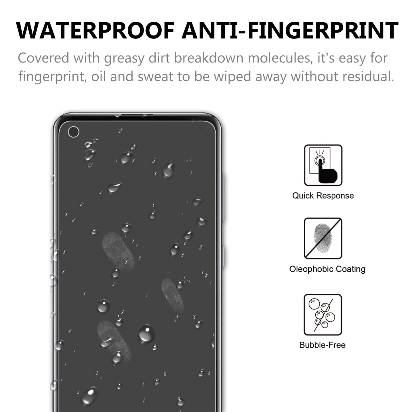 2.5D 9H Arc Edge Tempered Glass Film for Samsung Galaxy A21s