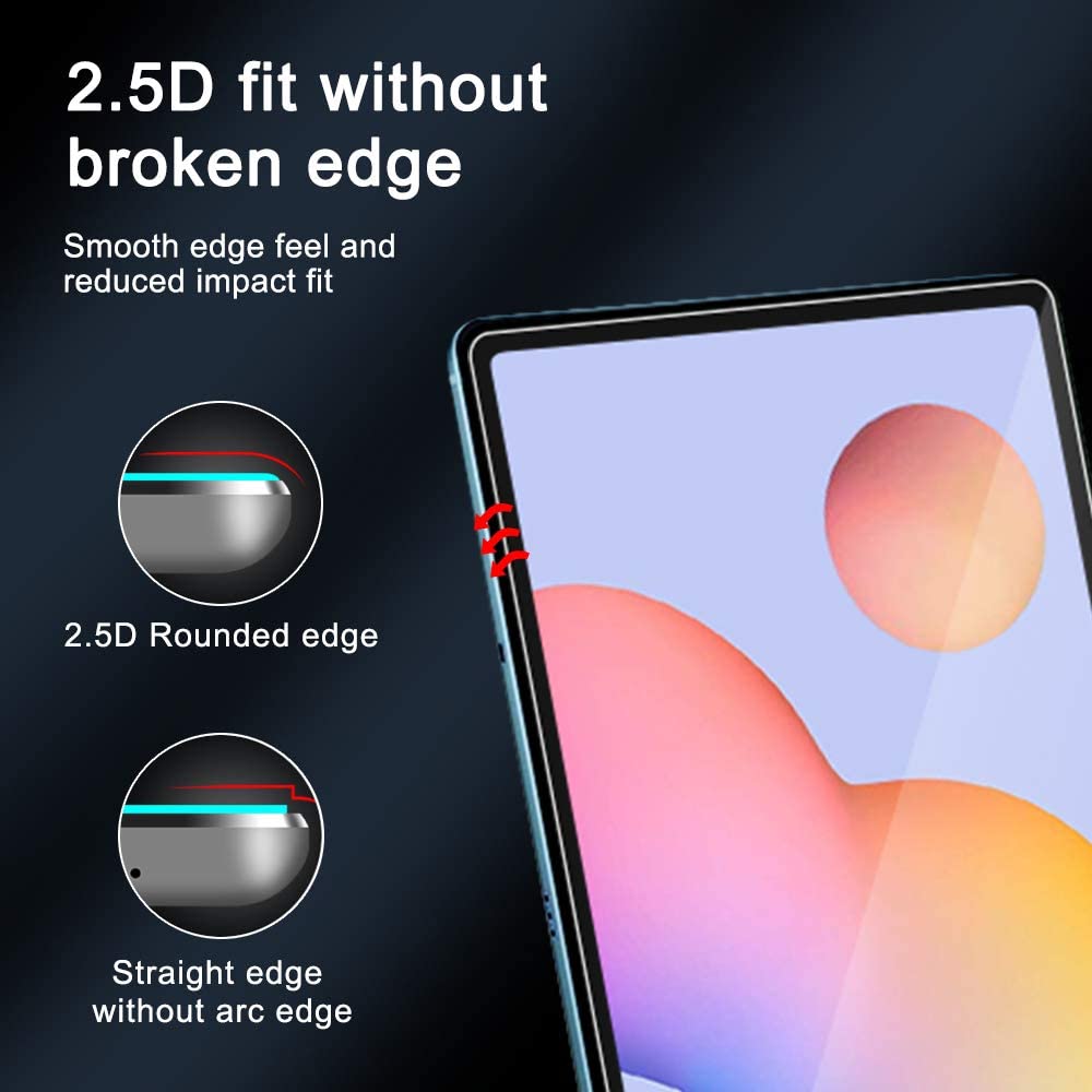 2.5D Arc Edge Full Size Tempered Glass Screen Film for Samsung Galaxy Tab S7 Plus/Tab S7 FE/Tab S8+