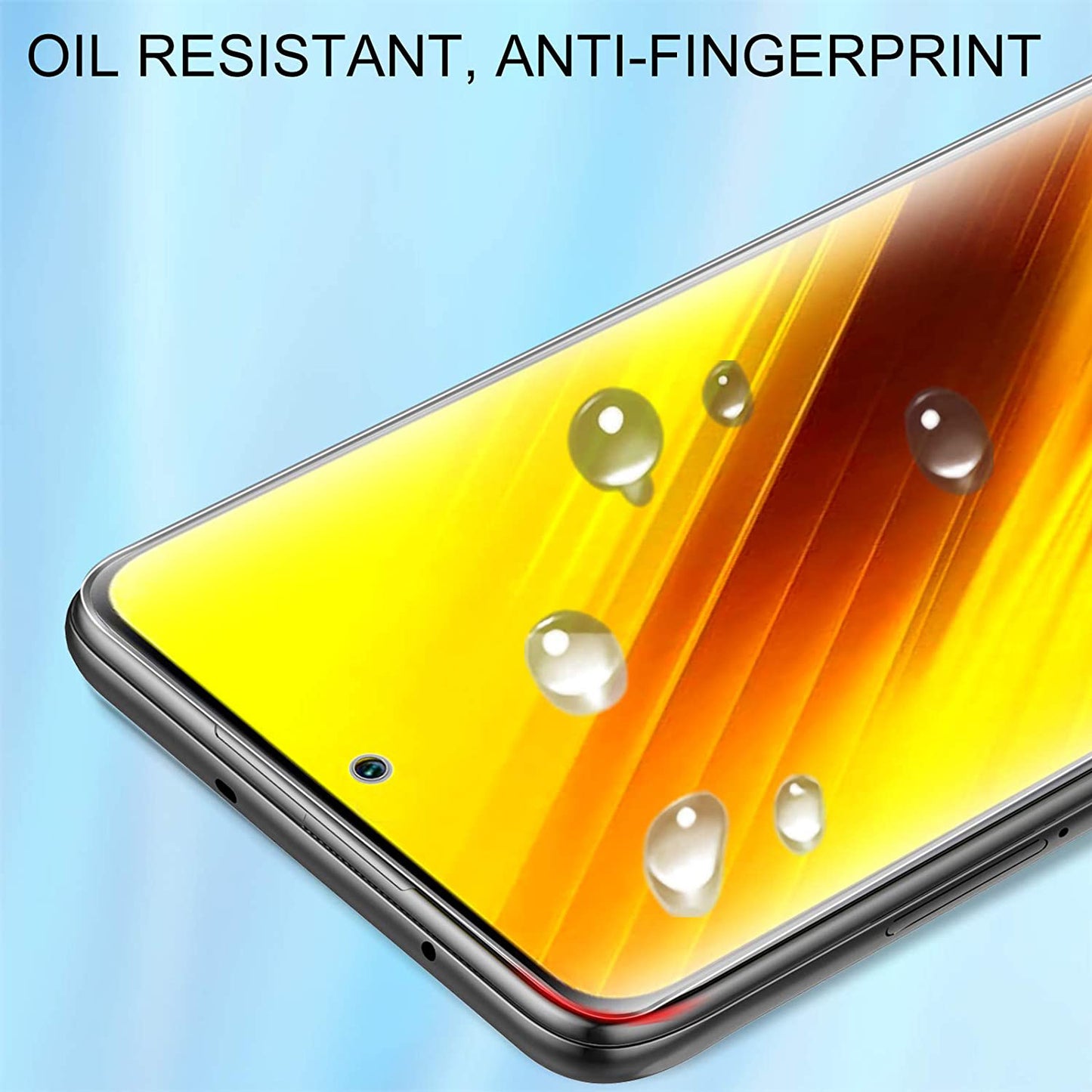 2.5D 9H Arc Edge Tempered Glass Screen Protector with Camera Lens Film for Xiaomi Poco X3 NFC