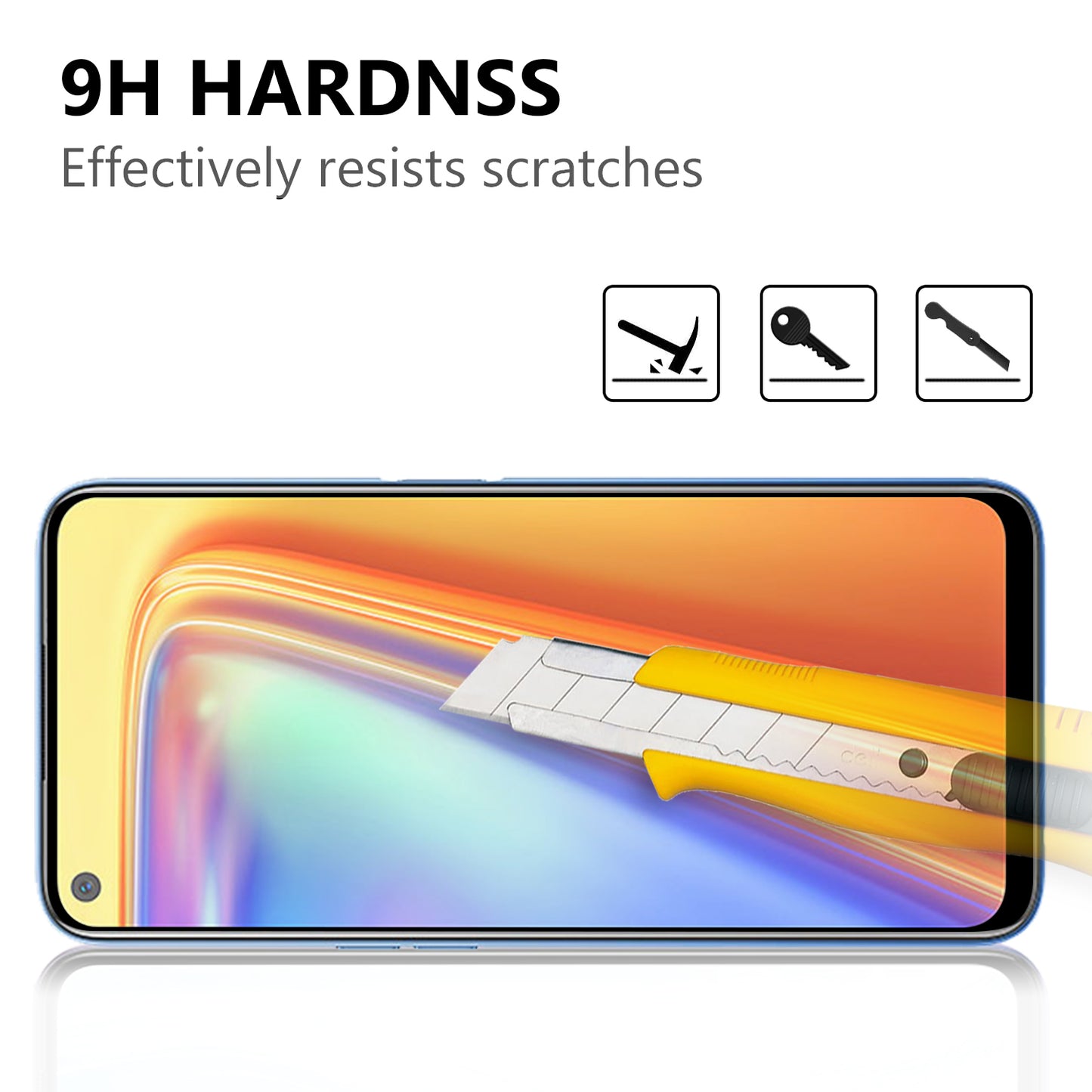 Full Glue Full Size Tempered Glass Screen Protector for Realme 7 (Global) / Realme 7 (Asia)