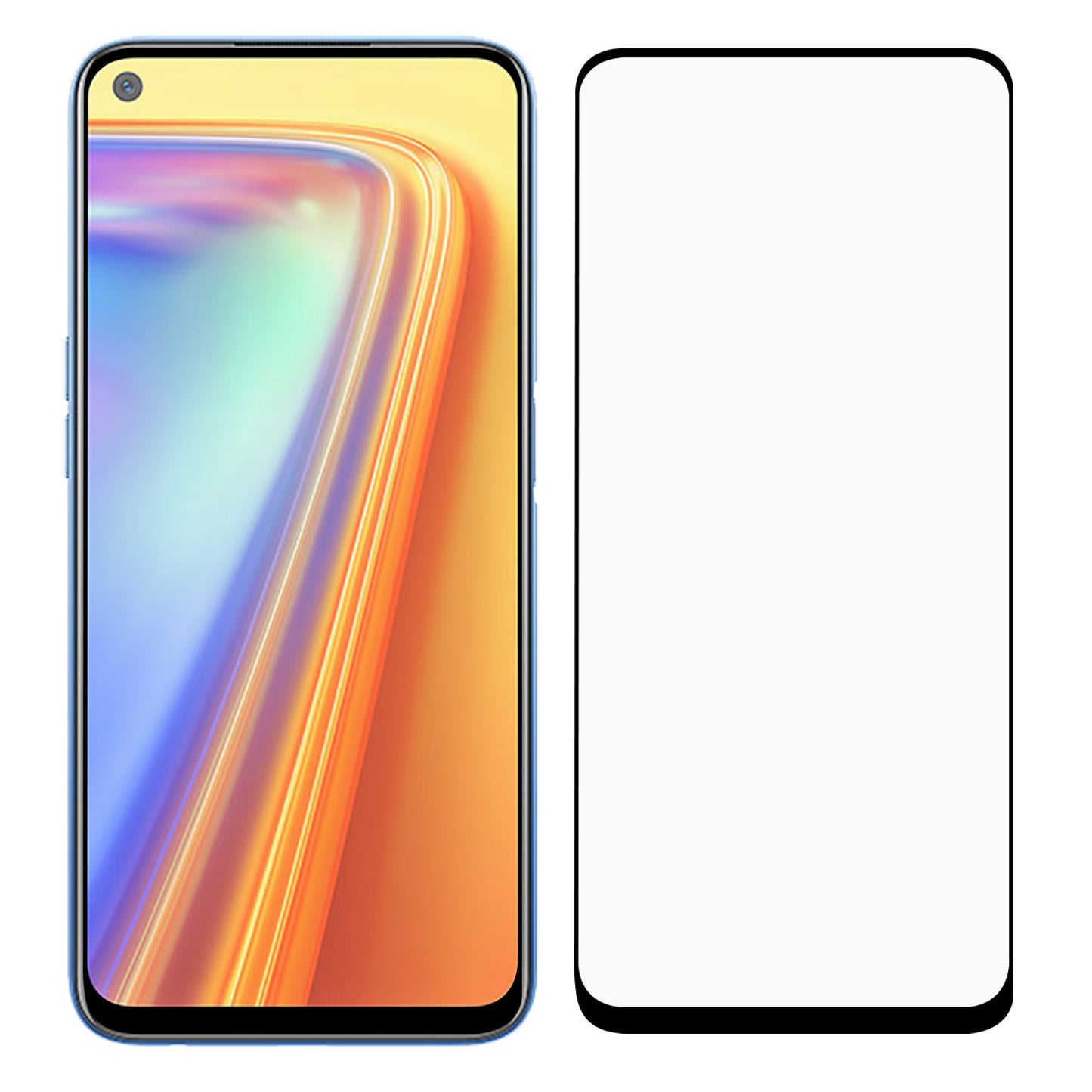 Full Glue Full Size Tempered Glass Screen Protector for Realme 7 (Global) / Realme 7 (Asia)