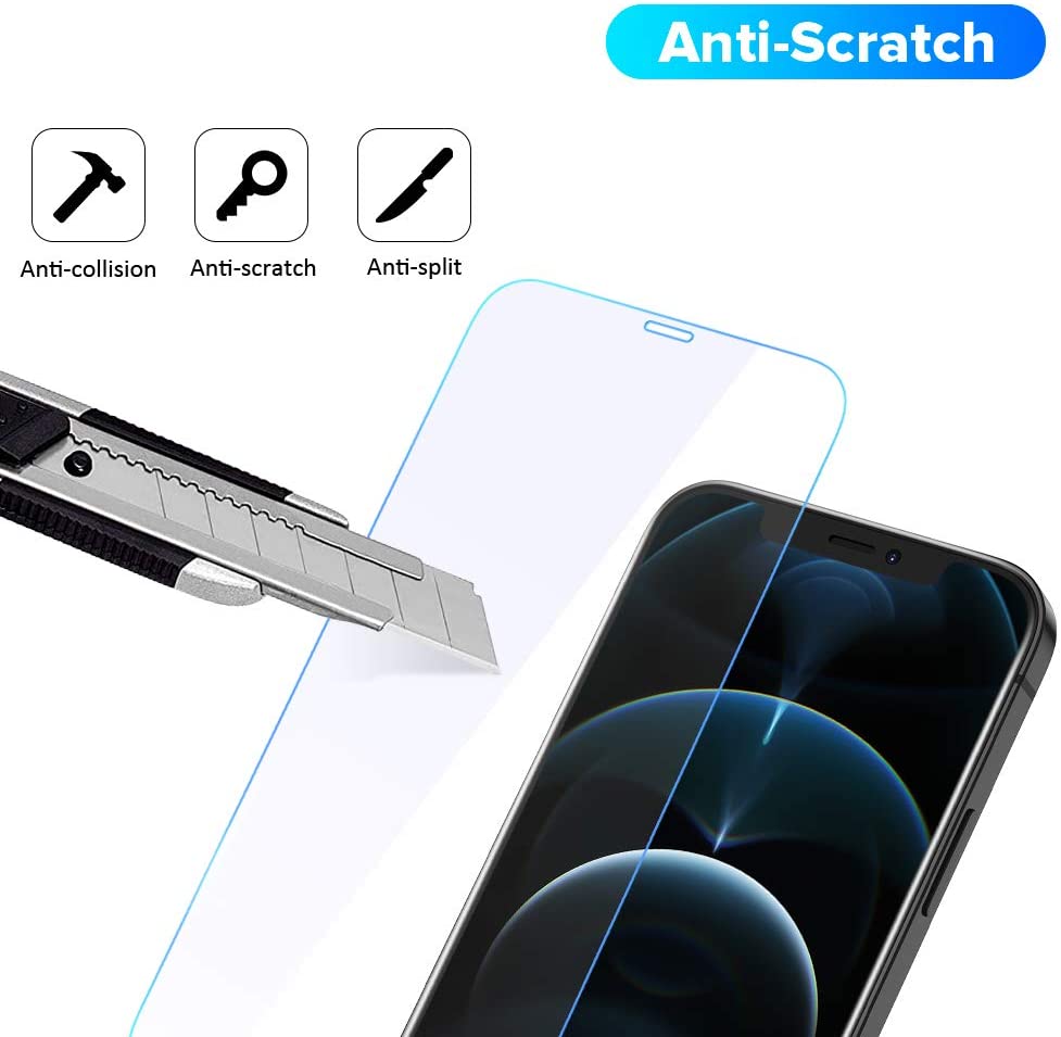 2.5D Arc Edge 9H Tempered Glass Screen Film with Back Film for iPhone 12/12 Pro