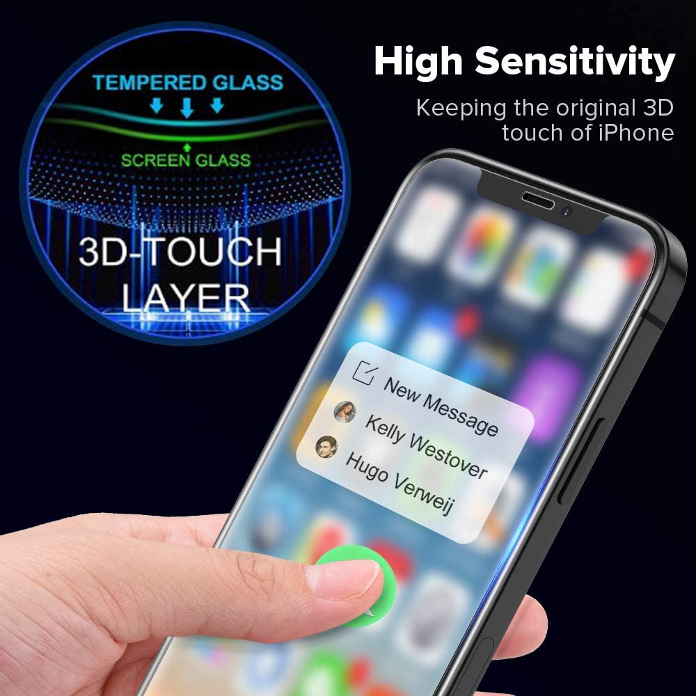 2.5D Arc Edge 9H Tempered Glass Screen Film with Back Film for iPhone 12/12 Pro