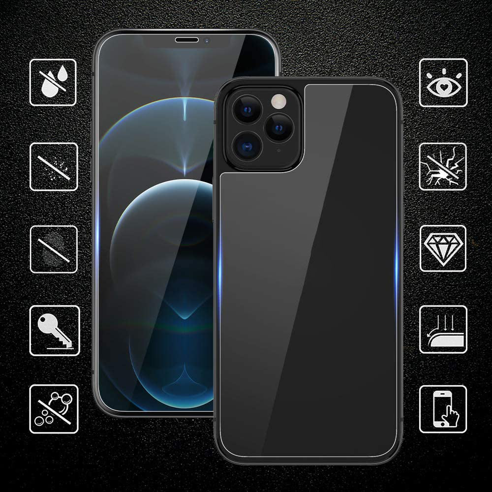 2.5D Arc Edge 9H Tempered Glass Screen Film with Back Film for iPhone 12 Pro Max