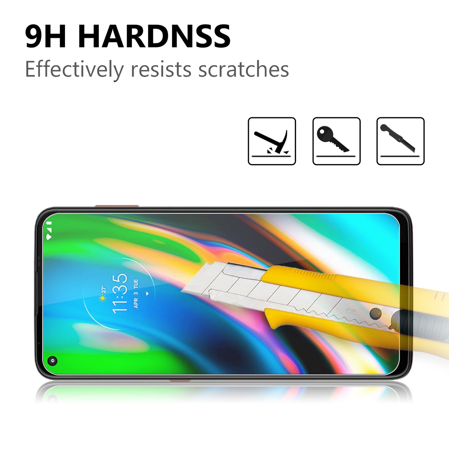 2.5D Arc Edge Good Quality Tempered Glass Screen Protector for Motorola Moto G9 Plus