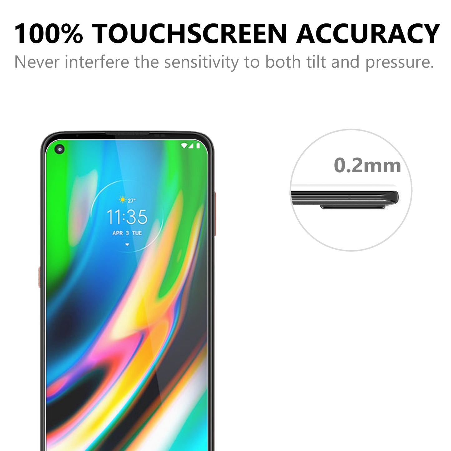2.5D Arc Edge Good Quality Tempered Glass Screen Protector for Motorola Moto G9 Plus