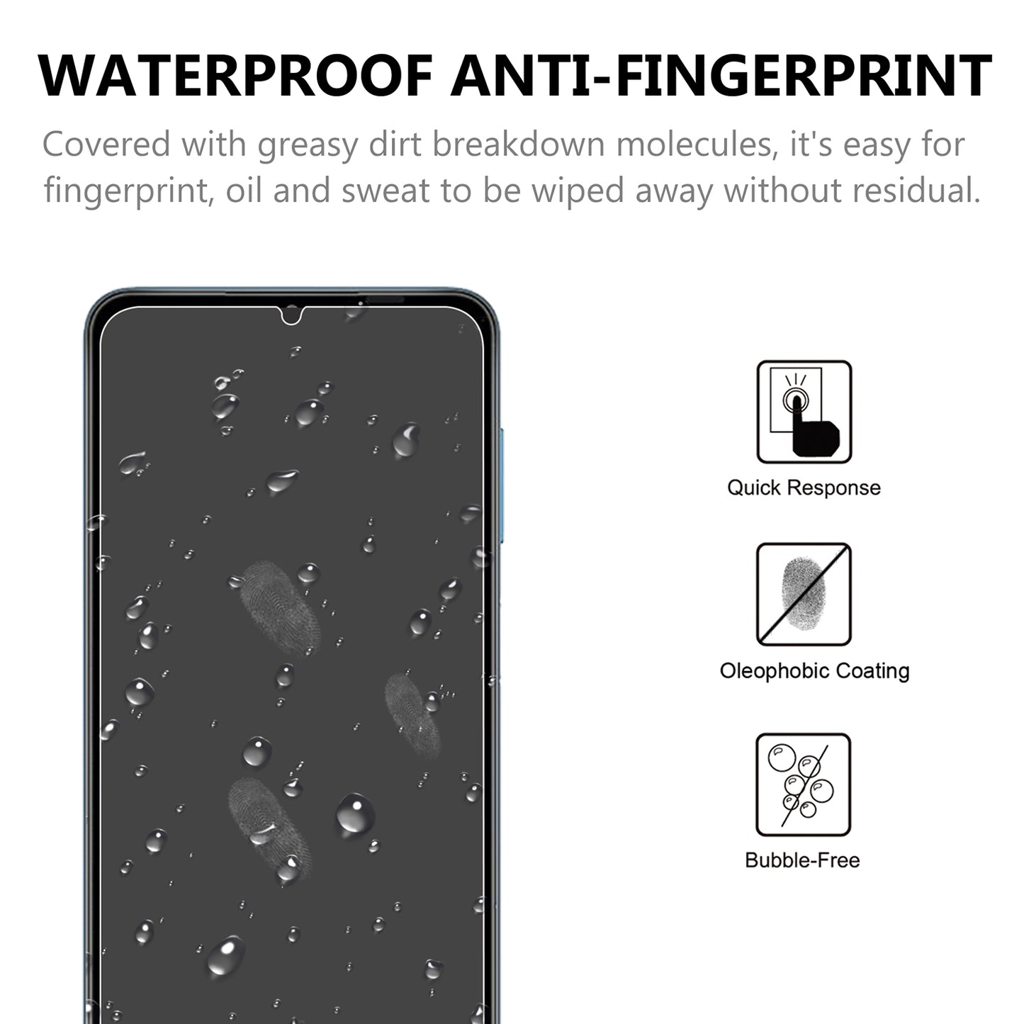 2.5D Arc Edge Ultra-thin Clear Tempered Glass Film Screen Protector for Samsung Galaxy A12