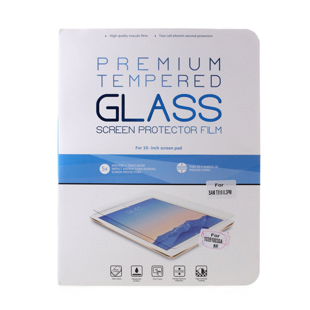 0.3mm Full Coverage Tempered Glass Protector for Lenovo M10 II/X306 Screen Film