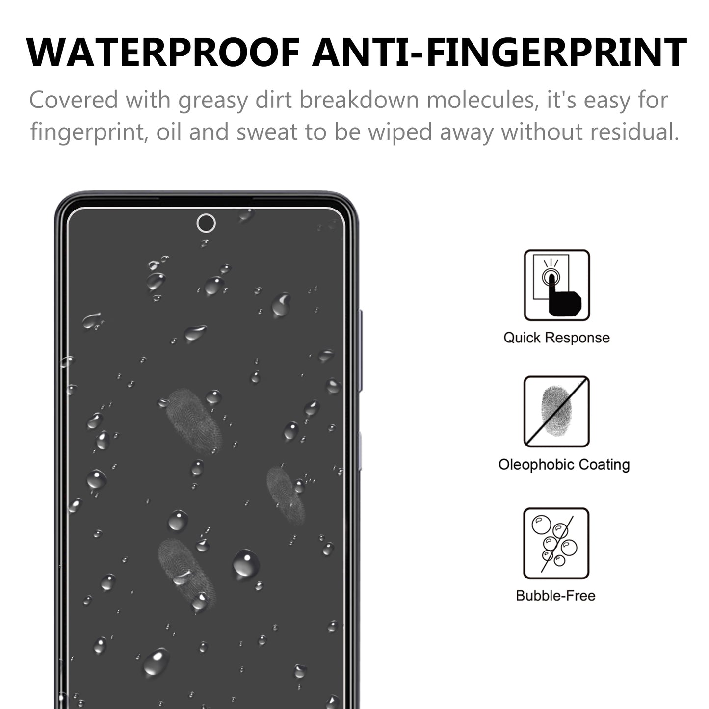 2.5D Arc Edge Good Quality Tempered Glass Film Screen Protector for Samsung Galaxy A52 4G/5G / A52s 5G