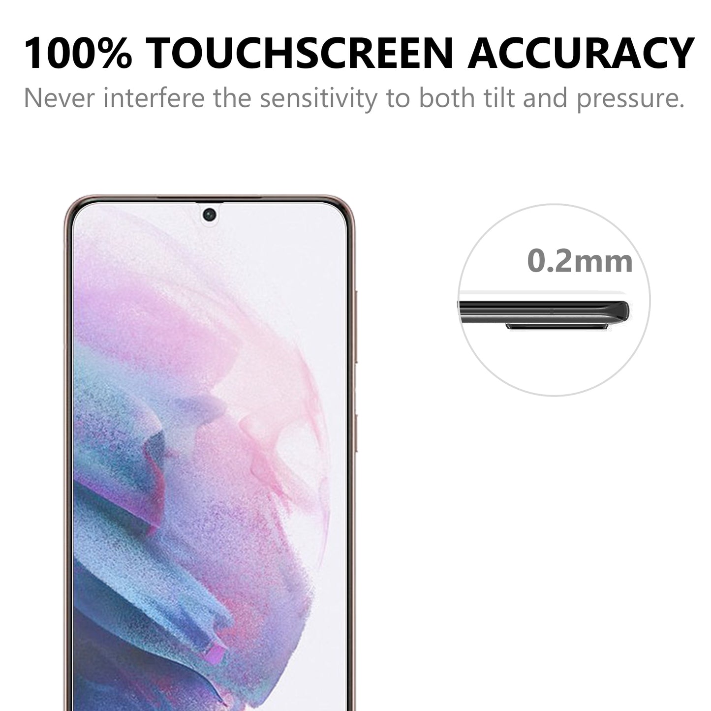 2.5D 9H Arc Edge Tempered Glass Guard Screen Protector for Samsung Galaxy S21+ 5G