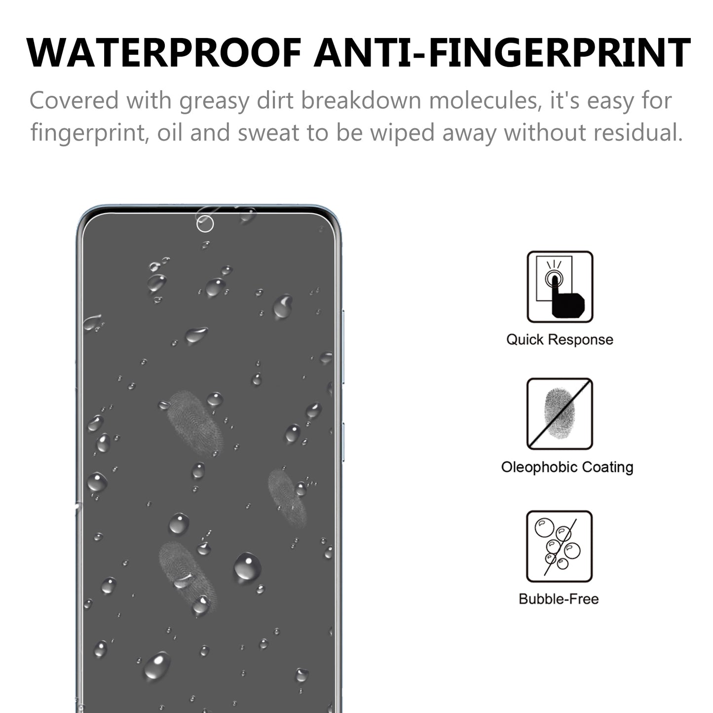 2.5D 9H Arc Edge Anti-Burst Tempered Glass Guard Ultra Clear Screen Protector for Samsung Galaxy S21 FE