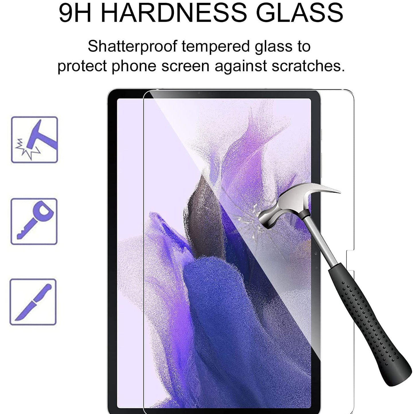 2.5D 9H Arc Edge Ultra Clear Anti-explosion Tempered Glass Screen Protector for Samsung Galaxy Tab S7 FE