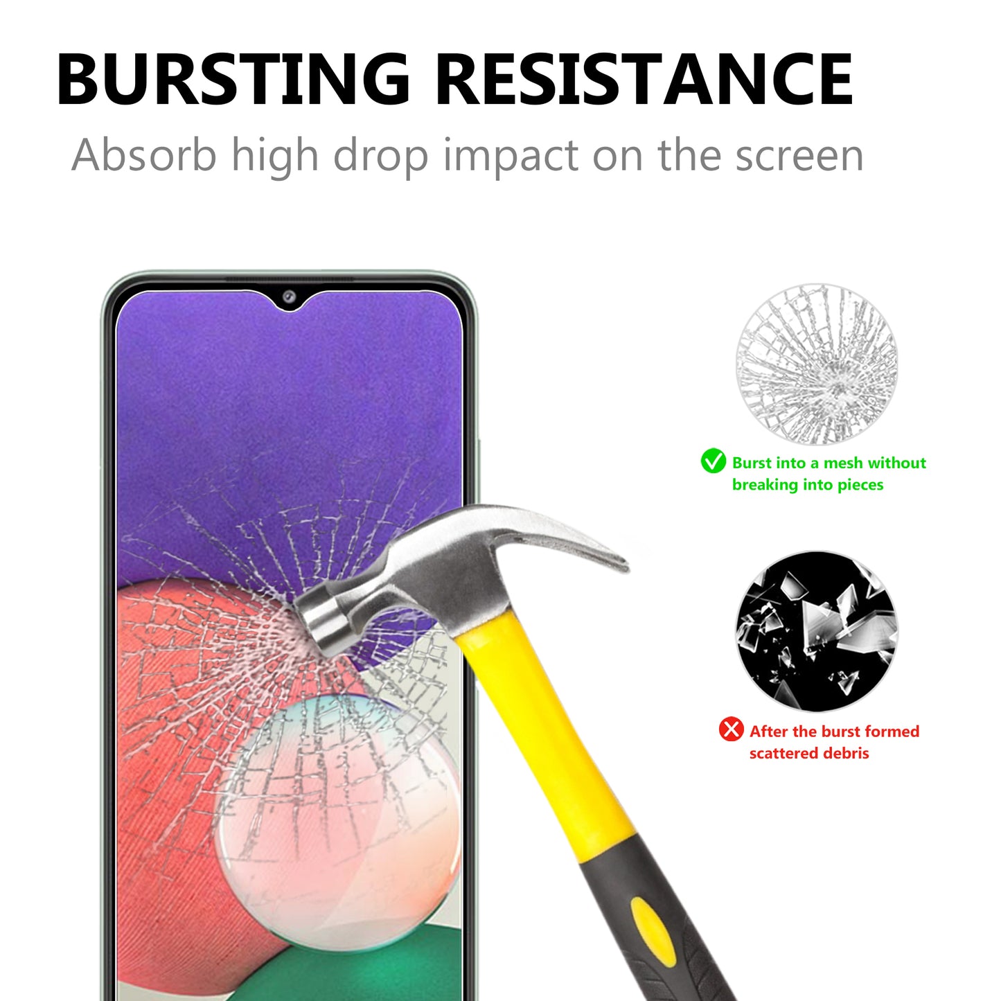 2.5D Arc Edge 9H Hardness Tempered Glass Guard Screen Protector for Galaxy A22 5G (EU Version)