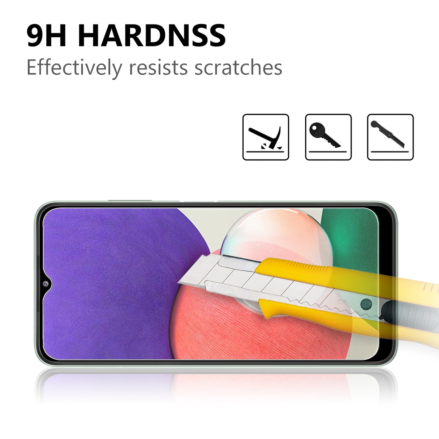 2.5D Arc Edge 9H Hardness Tempered Glass Guard Screen Protector for Galaxy A22 5G (EU Version)