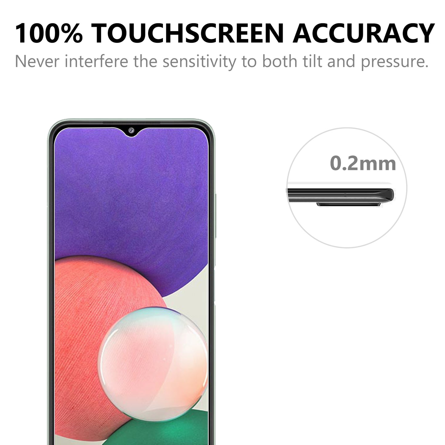 2.5D Arc Edge 9H Hardness Tempered Glass Guard Screen Protector for Galaxy A22 5G (EU Version)