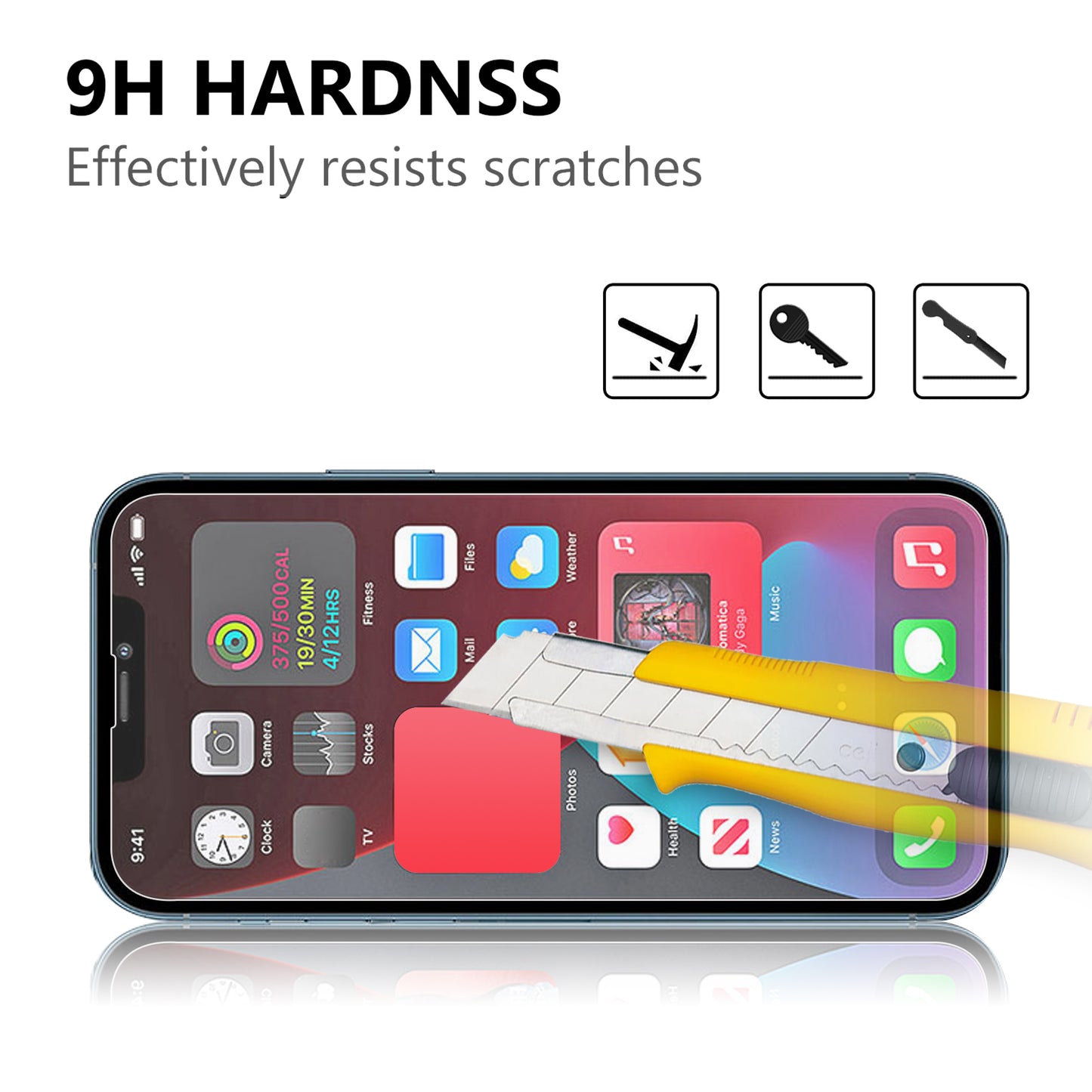 2PCS 9H 2.5D Tempered Glass Screen Protector for iPhone 13 Pro Max / 14 Plus