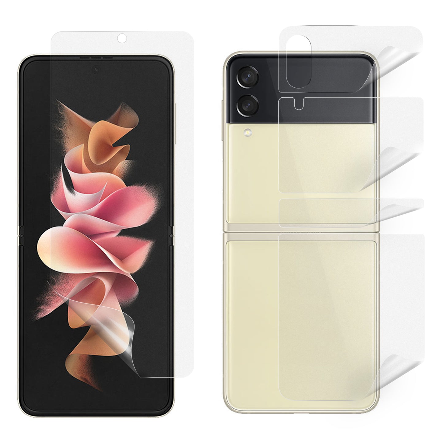 1 Set Matte Anti-fingerprint Complete Covering PET Screen Protector Film for Samsung Galaxy Z Flip3 5G