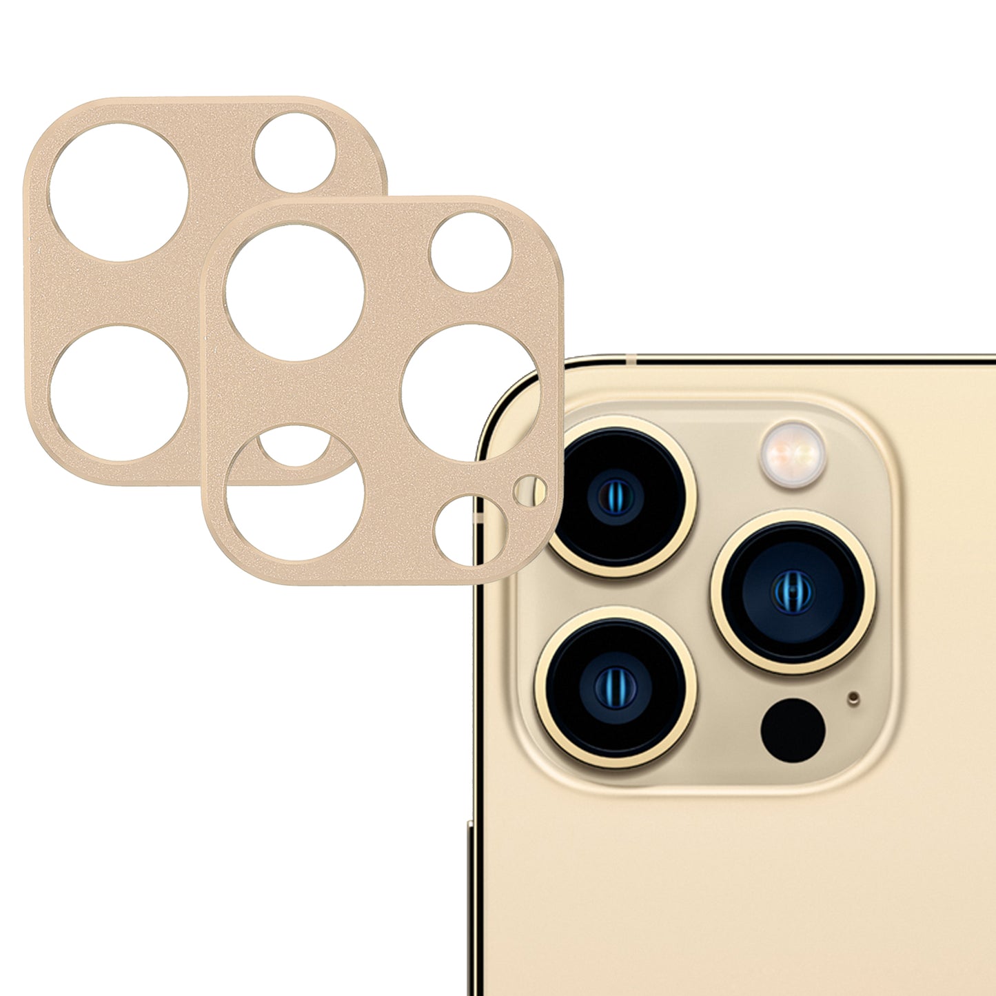 2Pcs/Set Aluminum Alloy Precise Cutout Anti-scratch Camera Lens Protectors for iPhone 13 Pro 6.1 inch/13 Pro Max 6.7 inch
