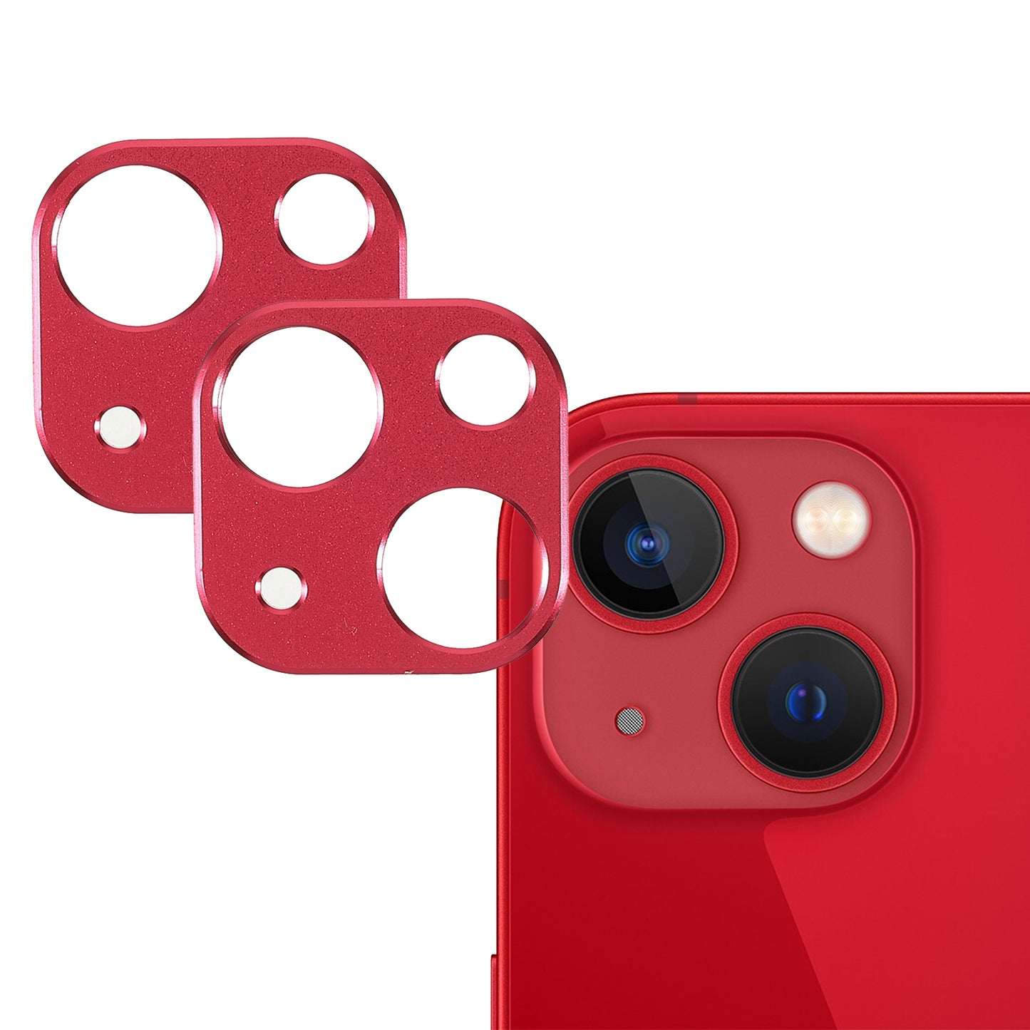 2Pcs/Set Aluminum Alloy Wear-resistant Precise Cutout Durable Camera Lens Protectors for iPhone 13 6.1 inch/13 mini 5.4 inch