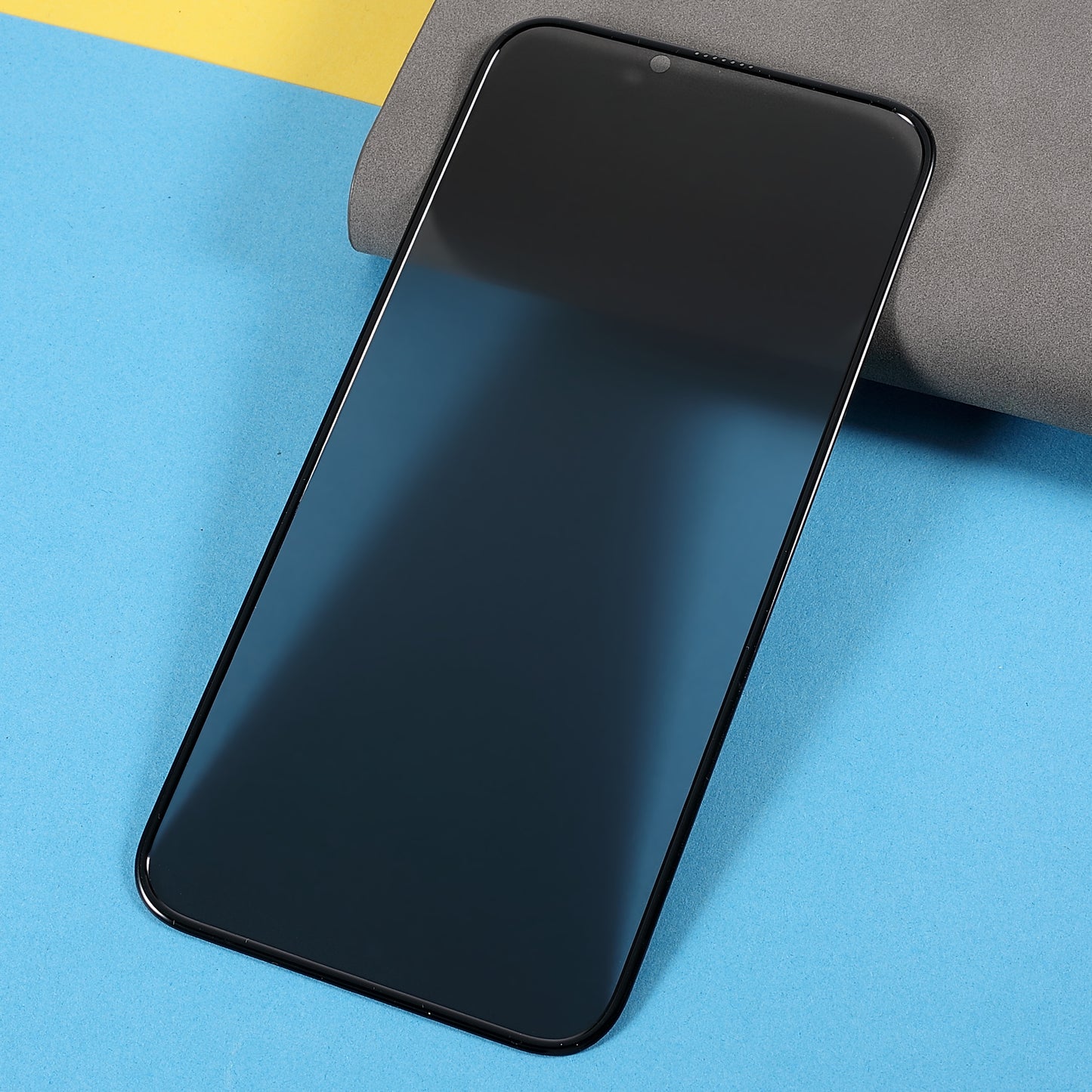 For i iPhone 13 / 13 Pro / 14 Matte Anti-spy Full Glue Silk Printing Full Coverage Tempered Glass Screen Protector Film with Dust-proof Net