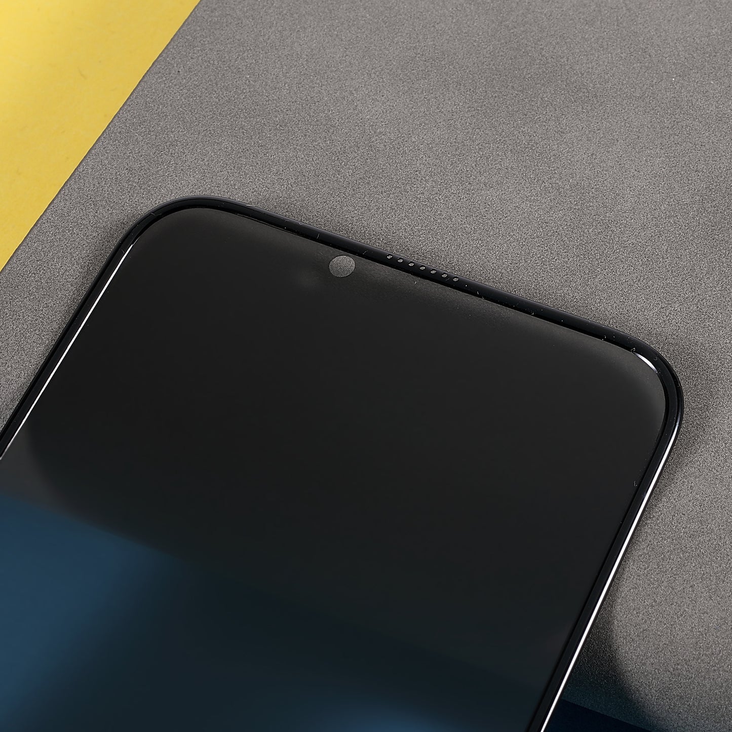 For i iPhone 13 / 13 Pro / 14 Matte Anti-spy Full Glue Silk Printing Full Coverage Tempered Glass Screen Protector Film with Dust-proof Net