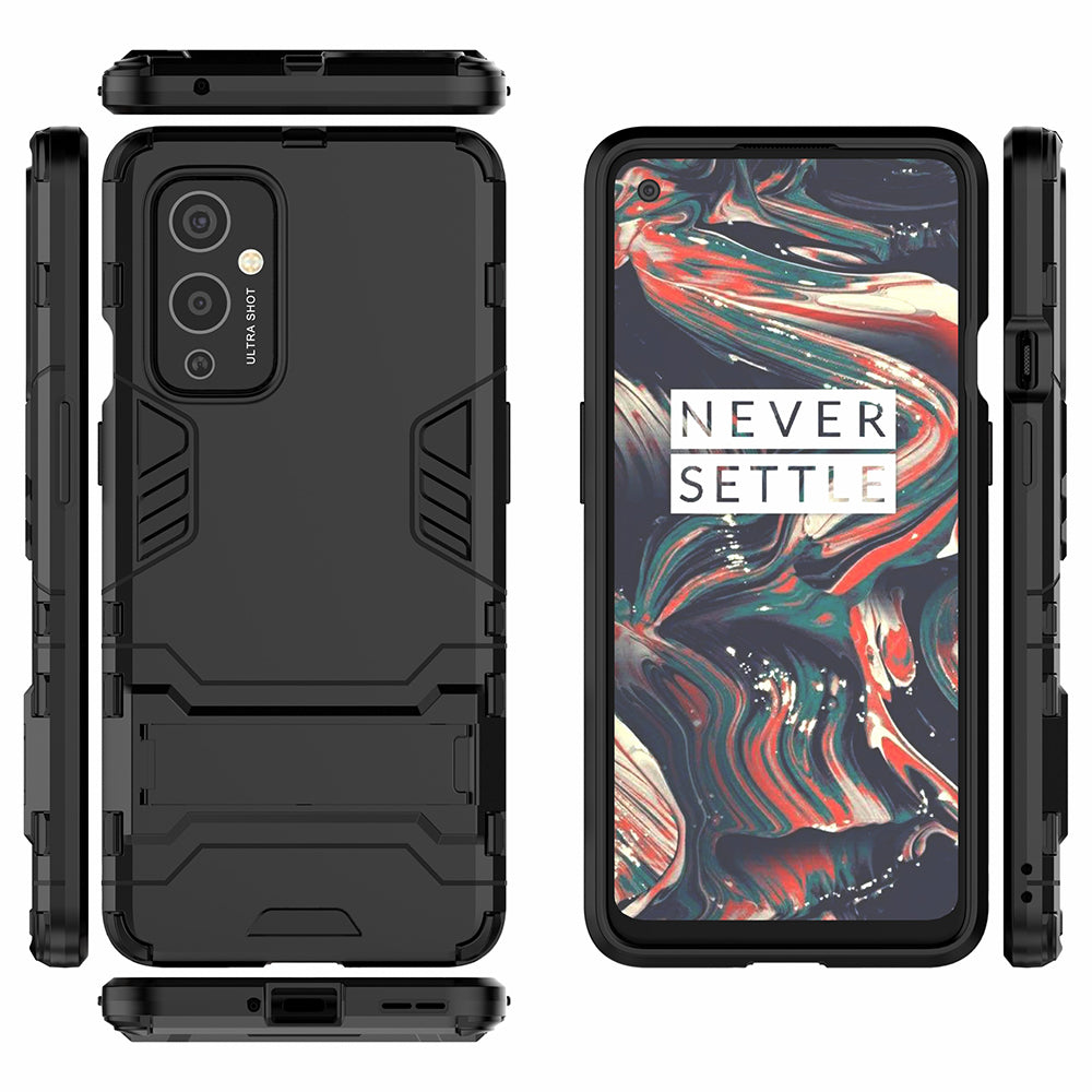 2 in 1 Kickstand Plastic + TPU Hybrid Cover for OnePlus 9 (EU / US Version)