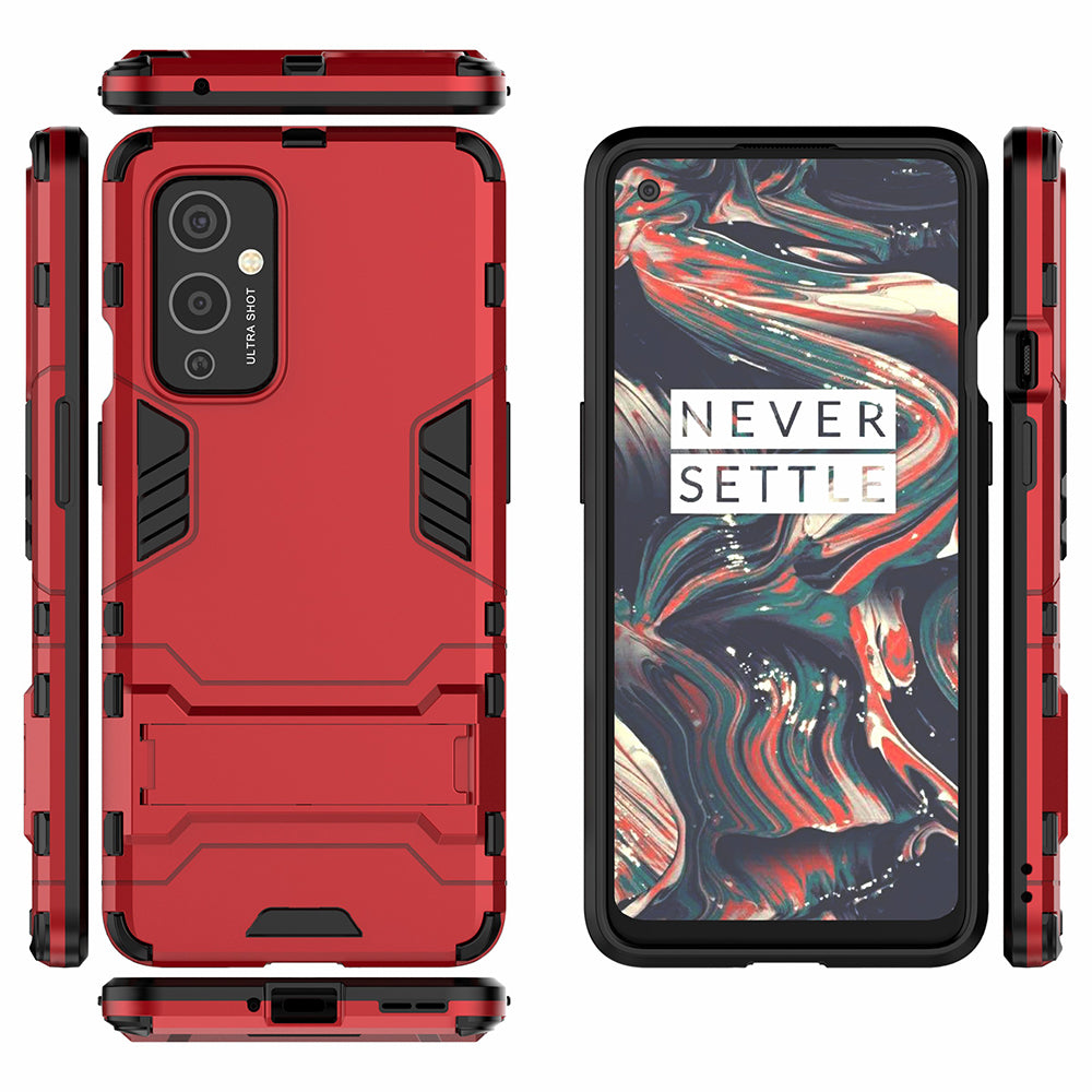 2 in 1 Kickstand Plastic + TPU Hybrid Cover for OnePlus 9 (EU / US Version)