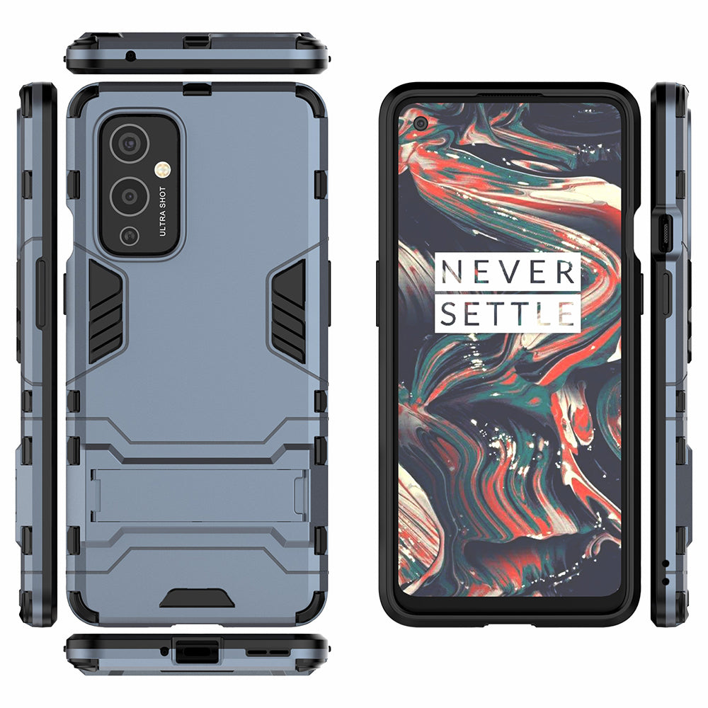 2 in 1 Kickstand Plastic + TPU Hybrid Cover for OnePlus 9 (EU / US Version)
