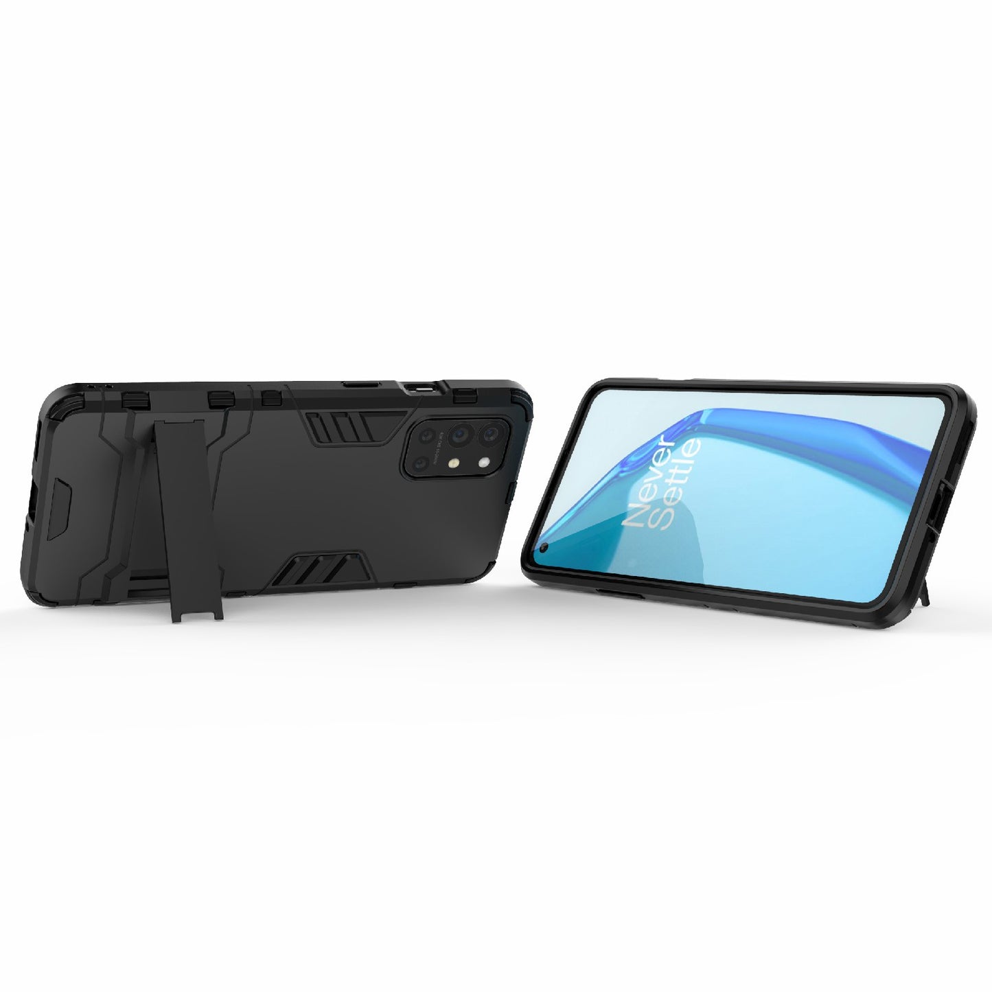 2 in 1 Design Protective PC + TPU Hybrid Phone Cover Case with Kickstand for OnePlus 9R