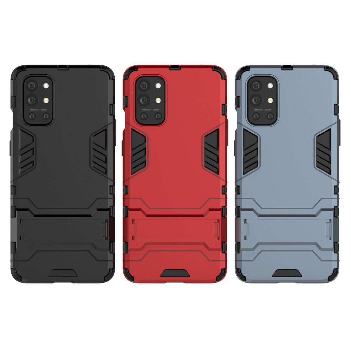 2 in 1 Design Protective PC + TPU Hybrid Phone Cover Case with Kickstand for OnePlus 9R