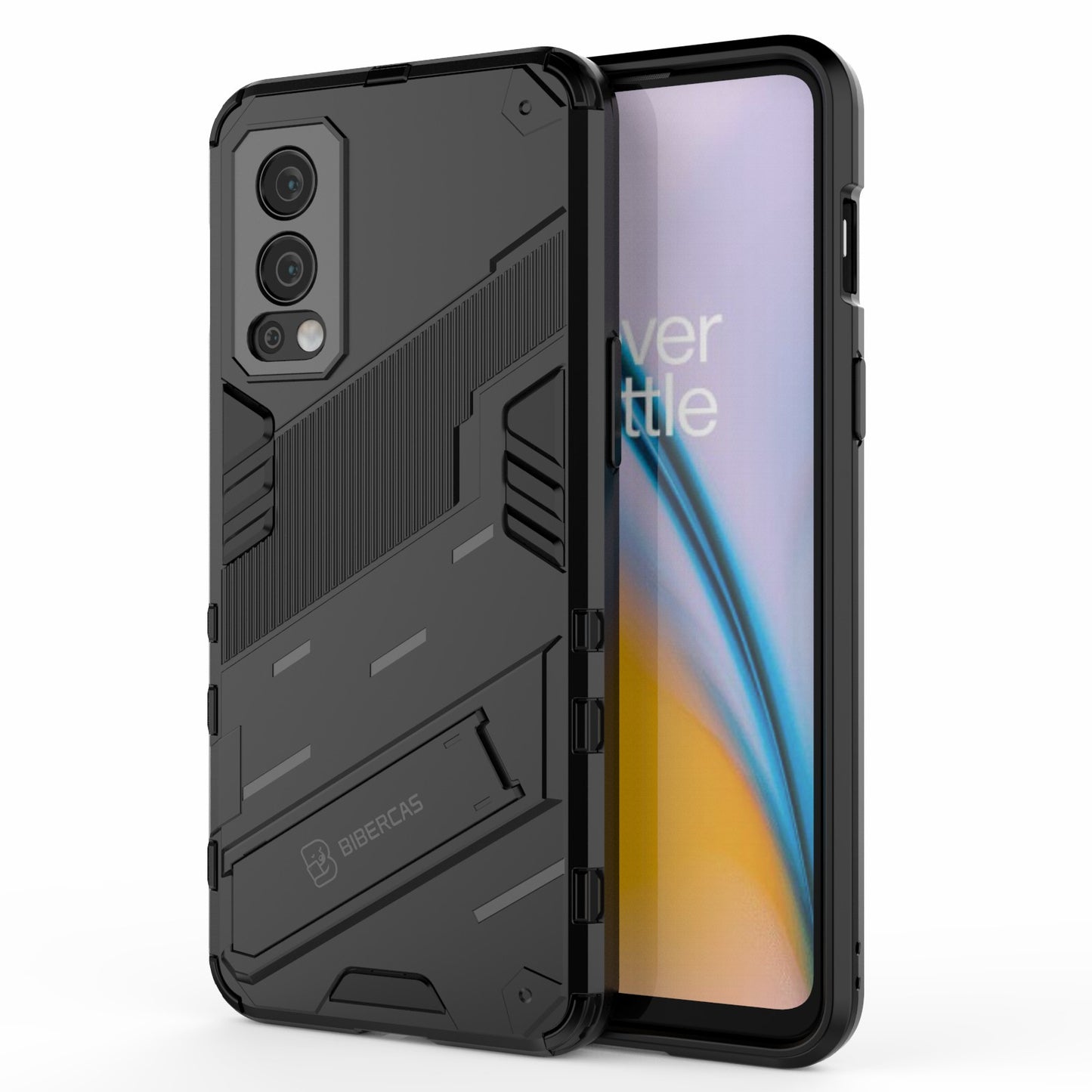Full-Body Protection Slim Hard PC + Soft TPU Cover with Kickstand for OnePlus Nord 2 5G