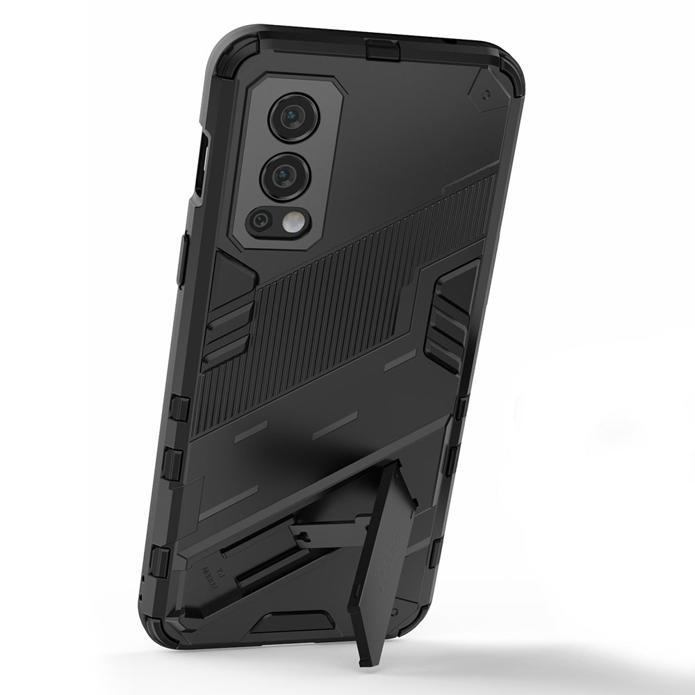 Full-Body Protection Slim Hard PC + Soft TPU Cover with Kickstand for OnePlus Nord 2 5G