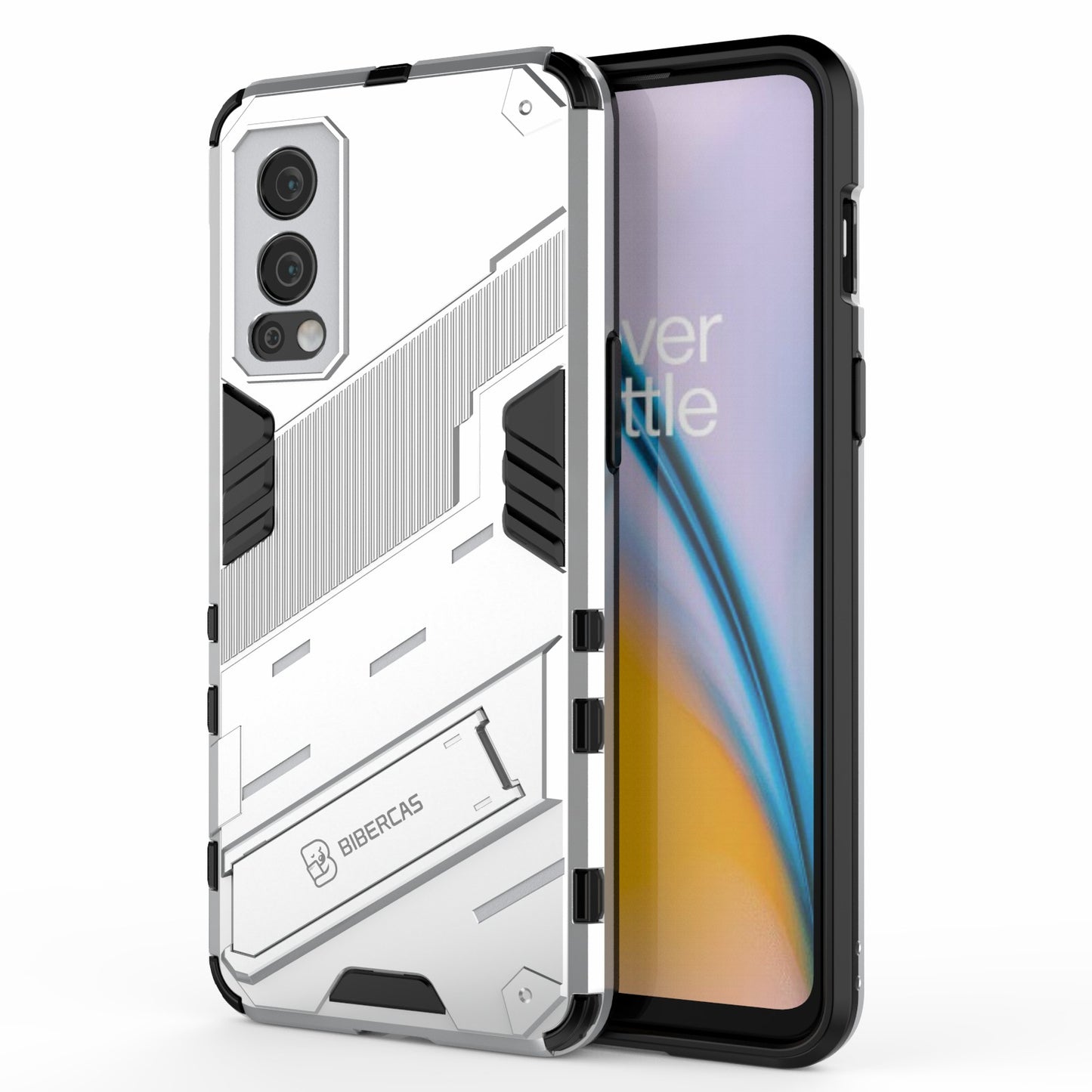 Full-Body Protection Slim Hard PC + Soft TPU Cover with Kickstand for OnePlus Nord 2 5G