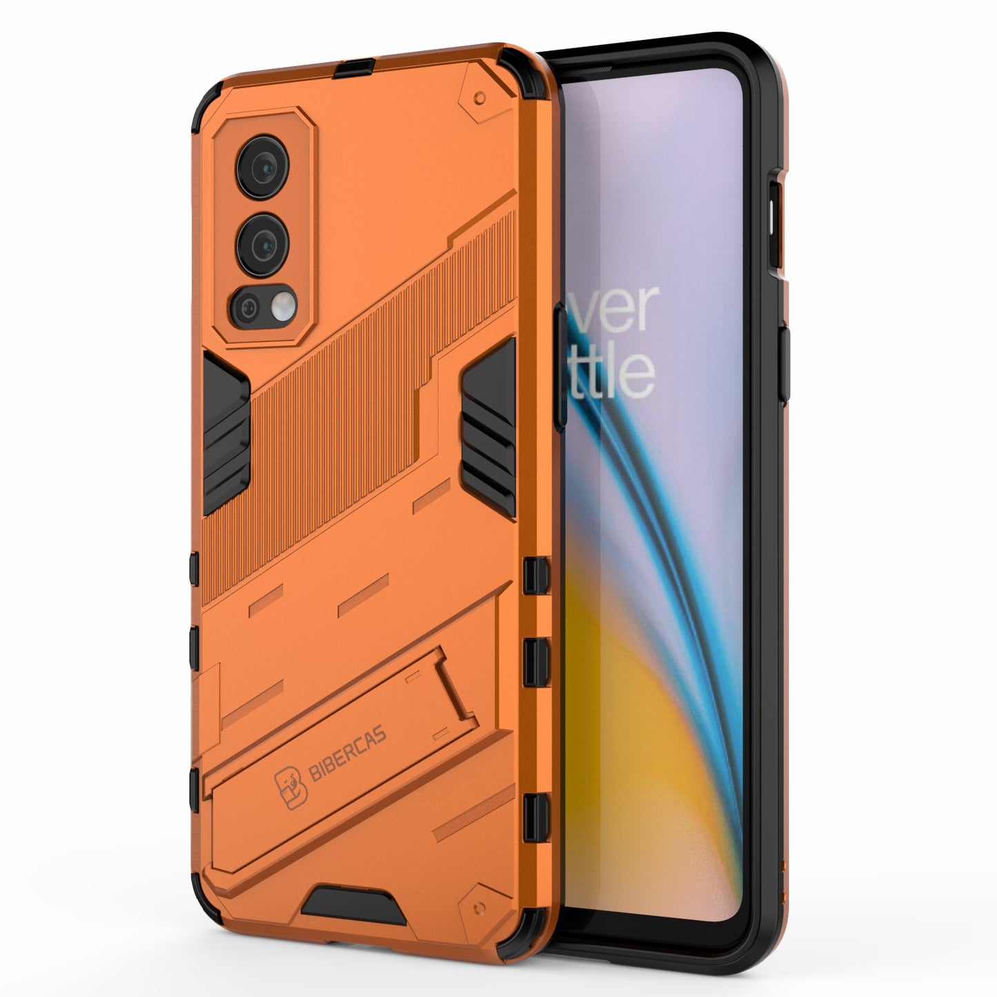Full-Body Protection Slim Hard PC + Soft TPU Cover with Kickstand for OnePlus Nord 2 5G