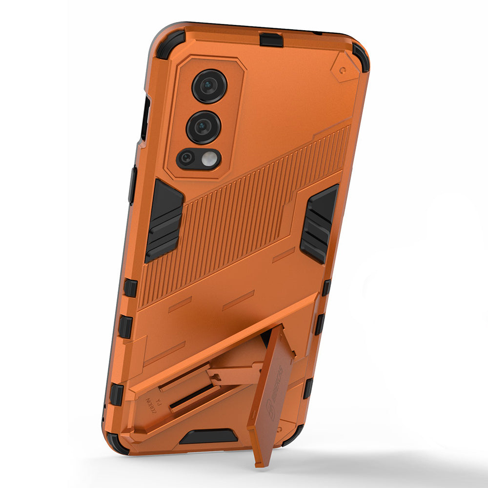 Full-Body Protection Slim Hard PC + Soft TPU Cover with Kickstand for OnePlus Nord 2 5G