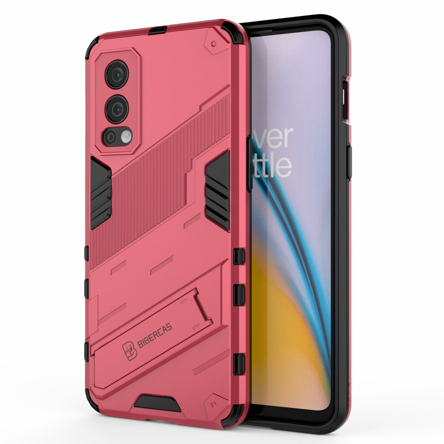Full-Body Protection Slim Hard PC + Soft TPU Cover with Kickstand for OnePlus Nord 2 5G