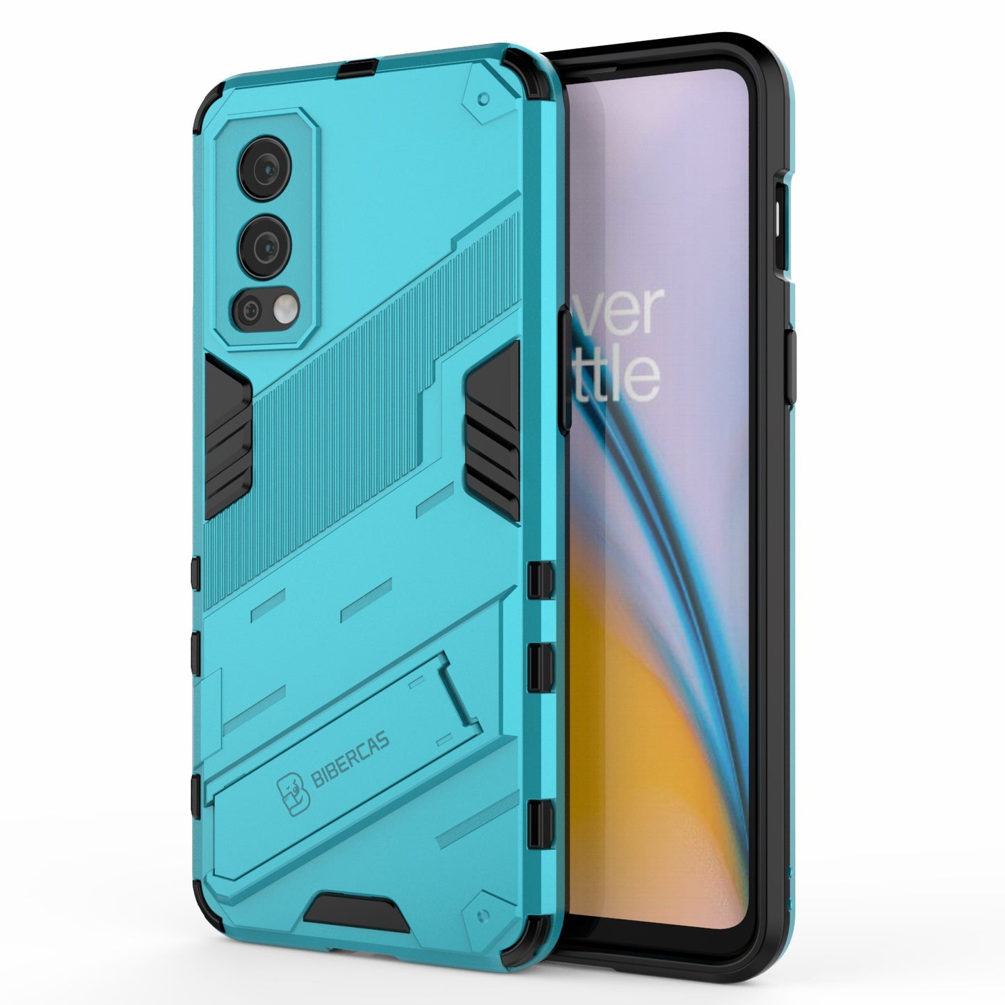 Full-Body Protection Slim Hard PC + Soft TPU Cover with Kickstand for OnePlus Nord 2 5G