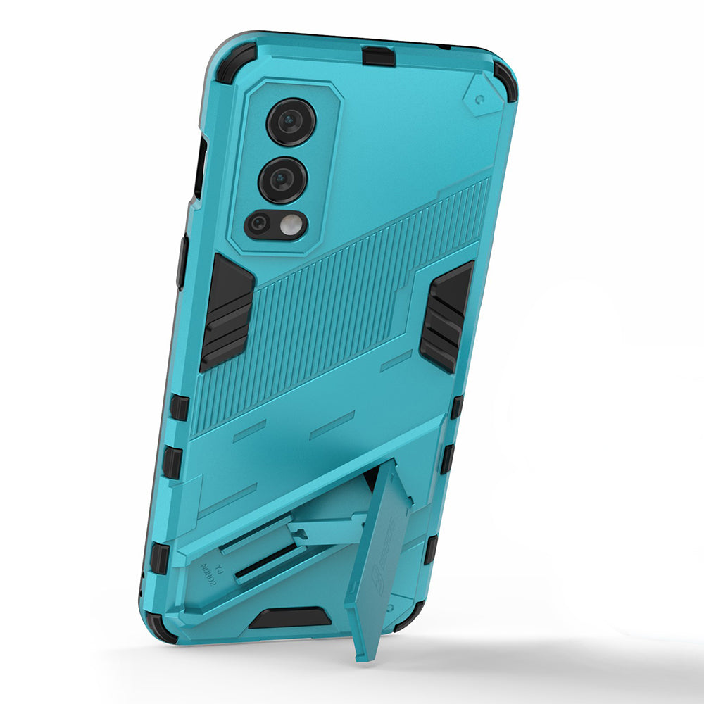 Full-Body Protection Slim Hard PC + Soft TPU Cover with Kickstand for OnePlus Nord 2 5G