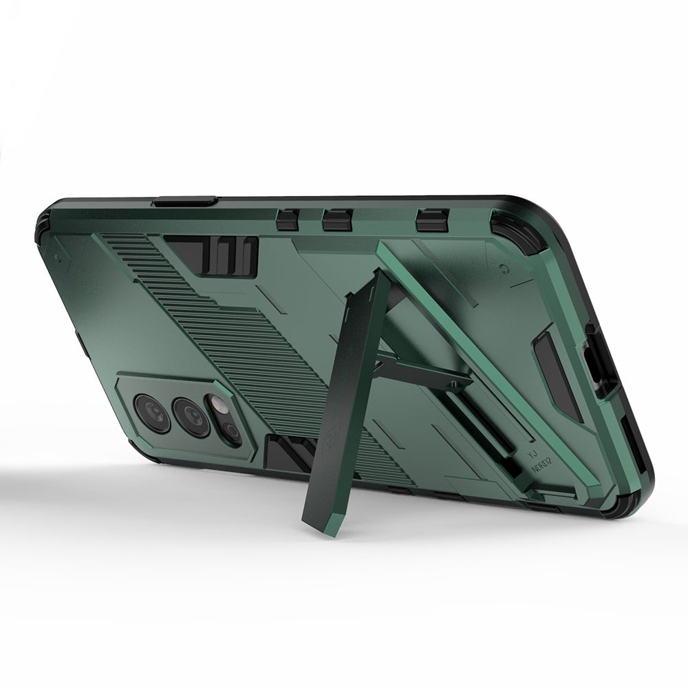 Full-Body Protection Slim Hard PC + Soft TPU Cover with Kickstand for OnePlus Nord 2 5G